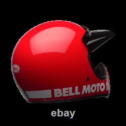 New 2020 Bell Moto 3 Red Mx Helmet XL AHRMA Honda Maico SWM Vintage Motocross