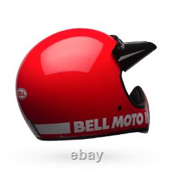 New Bell Moto 3 Red Mx Helmet XL AHRMA Honda Maico SWM Vintage Motocross
