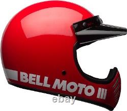 New Bell Moto 3 Red Mx Medium Helmet AHRMA Vintage Honda Maico SWM CZ Motocross