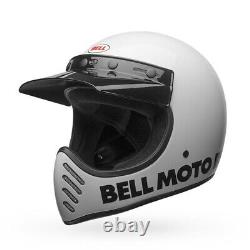 New Bell Moto 3 White Mx Large Helmet AHRMA Husqvarna KTM Vintage Motocross