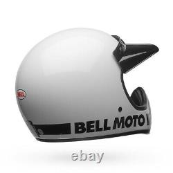 New Bell Moto 3 White Mx Large Helmet AHRMA Husqvarna KTM Vintage Motocross