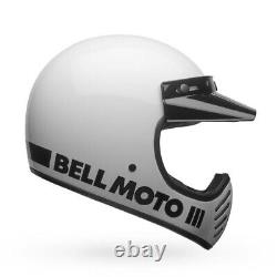 New Bell Moto 3 White Mx X-Large XL Helmet AHRMA Husqvarna KTM Vintage Motocross