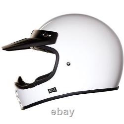 Nexx XG200 Vintage Retro Motocross Motorcycle Helmet White S