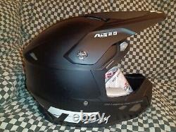 Nos JT motocross Racing helmet als 2.0 black / white xs. Simpson bell shoei