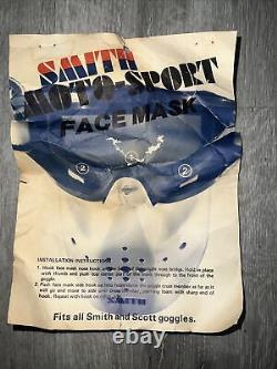 Nos Smith Moto Sport Google Helmet 1 Face Guard Mask Vintage Motocross MX