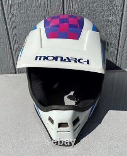 Old Vintage 1995 MONARCH Motocross Dirt Bike Racing Full Face Motorcycle Helmet