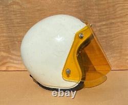 Old Vintage Buco Motorcycle Motocross Racing Open Face Helmet with BATES Shield