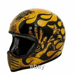 Premier Motorbike Motorcycle Motocross Classic Vintage MX BD 12 Yellow Helmet