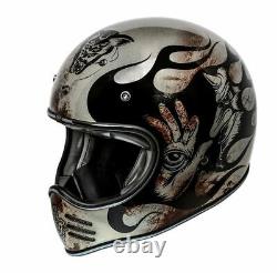 Premier Motorbike Motorcycle Motocross Classic Vintage MX BD Titanium Helmet