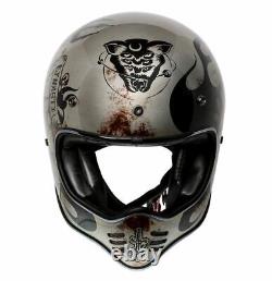 Premier Motorbike Motorcycle Motocross Classic Vintage MX BD Titanium Helmet