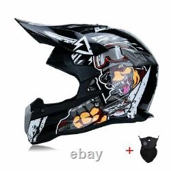 Racing Off-road Motorcycle Helmet DOT Motocross Dirt Bike Full Face Helm Vintage