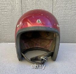 Rare Old Vintage McHAL Motorcycle Motocross Dirt Bike Race Car Open Face Helmet