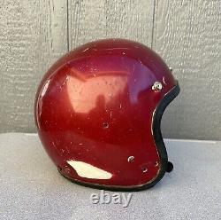 Rare Old Vintage McHAL Motorcycle Motocross Dirt Bike Race Car Open Face Helmet