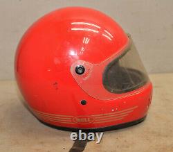 Rare vintage Bell USA sport helmet 1987 red 7/56 collectible motocross ATV