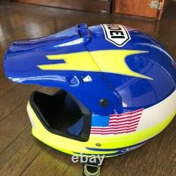 Shoei 90's Vintage Full Face Motorcycle Motocross Helmet Blue Size M Used