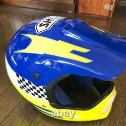 Shoei 90's Vintage Full Face Motorcycle Motocross Helmet Blue Size M Used