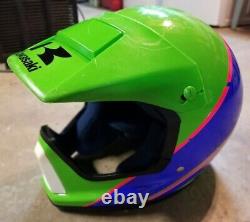 Shoei Kawasaki Helmet Vintage MX AHRMA kx Motocross bell moto 3 4 5 6