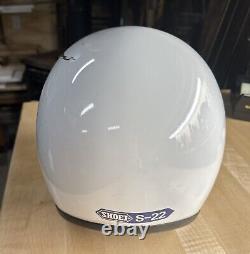 Shoei S-22 1970 White Motorcycle Helmet with Authentic Tinted Visor FS-25 EX+