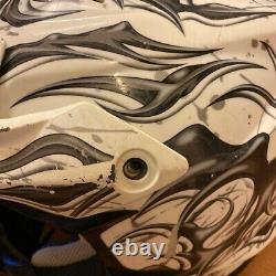 Shoei Vintage Full Face Motorcycle Motocross Helmet White Size S Used from Japan