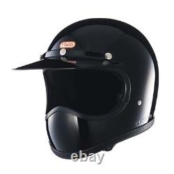 TT&CO Toecutter Vintage Motocross Helmet Size(58-59cm) DOT Black Retro