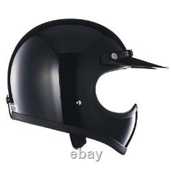 TT&CO Toecutter Vintage Motocross Helmet Size(58-59cm) DOT Black Retro
