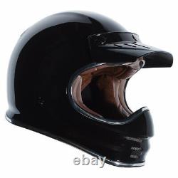 Torc T3 Retro MX Motocross DOT/ECE Motorcycle Helmet Gloss Black SHIPS FAST/FREE