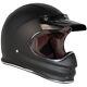 Torc T3 Retro Moto Motocross Motorcycle Helmet Matte Black Large