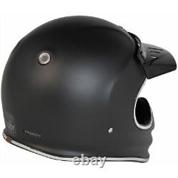 Torc T3 Retro Moto Motocross Motorcycle Helmet Matte Black Medium