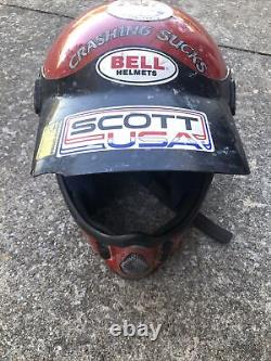 VINTAGE 1980's BELL MOTO 4 Red Force Flow Small Motorcycle Helmet