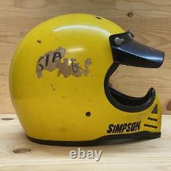 VINTAGE 80s SIMPSON M52 mx motorcycle helmet moto iii m-52 bandit ahmra dirtbike