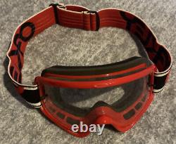 VNTG Oakley goggle mask faceguard mx ama motocross helmet visor Red Black White