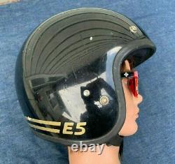 VTG 1983 SHOEI E5 Racing Stripes Open Face Motorcycle Helmet M/L SNELL 1980