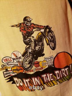 VTG 70s DO IT IN THE DIRT TANK TOP T SHIRT MENS MOTOCROSS RACING BIKE MOTORCYCLE