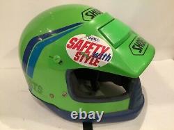 VTG Neon Green Shoei Motocross Helmet Size Large Motorcycle Helmet VT-1 Sports