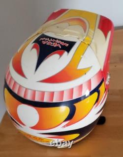 Vega Mighty-X dirtbike motocross helmet, like new, white, yellow, red, vintage