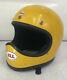 Vintage 1970 Bell Moto Star 1 full face Mx Motocross helmet yellow 7 1/8 57cm