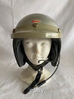 Vintage 1970's Bell Super Magnum Silver Helmet Size 7-1/2 TopTex