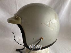 Vintage 1970's Bell Super Magnum Silver Helmet Size 7-1/2 TopTex