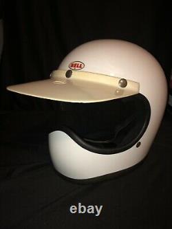 Vintage 1970s Bell Moto Star Helmet / Motocross Yellow 7 5/8