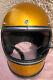 Vintage 1973 Gold Colour Helmet Men's Large Motorcycle Racing Bell Star Style