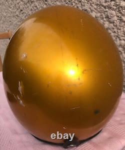 Vintage 1973 Gold Colour Helmet Men's Large Motorcycle Racing Bell Star Style