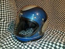 Vintage 1973 safety racer helmet shield large bell Simpson arai shoei