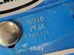 Vintage 1975 Bell Rt Team Honda MX Helmet Moto Cross Visor Blue 7 3/8 Size Peak