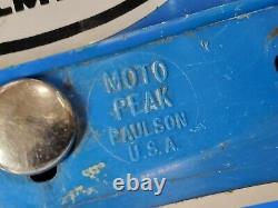 Vintage 1975 Bell Rt Team Honda MX Helmet Moto Cross Visor Blue 7 3/8 Sz Racing