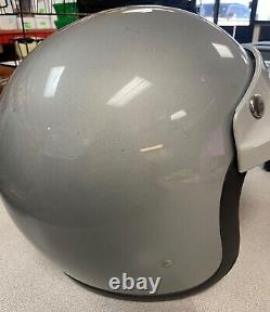 Vintage 1975 Bell Super Magnum Silver Helmet With Bell Helmet Vintage Carrying Bag