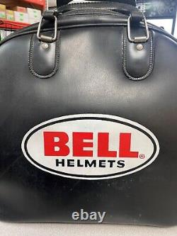 Vintage 1975 Bell Super Magnum Silver Helmet With Bell Helmet Vintage Carrying Bag