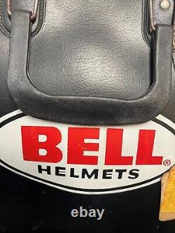 Vintage 1975 Bell Super Magnum Silver Helmet With Bell Helmet Vintage Carrying Bag