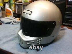 Vintage 1975 Simpson Snell RX1 M30 Racing Helmet Gray 7-1/2 NHRA Motocross