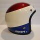 Vintage 1977 Electro Helmet Motocross Red White Blue Marty Smith Style USA Scuff
