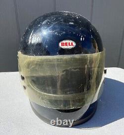 Vintage 1978 BELL STAR II Motocross Dirt Bike Black Motorcycle Helmet Size 7 1/4